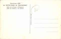 CPA Couronnes d'Or de Notre Dame de Sauvagnac Celle de la Vierge a 122 pierres Celle de l'enfant a 1
