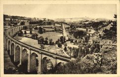 CPA St Leonard Hte Vienne Viaduc et Panorama de Noblat 