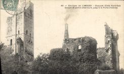 CPA Environs de Limoges Chalucet Cote Nord Est Donjon et partie anterieure jusqu'a la Porte d'Entree