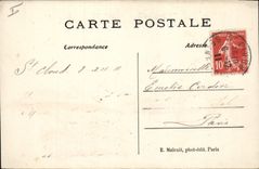 CPA Saint Cloud Le Parc Emplacement de l'Ancelen Chateau Vue generale sur Paris et la Tour Eiffel