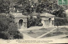 CPA Parc de Saint Cloud Jardins et Kiosques d'Appollon faisant partie des serres du Prince Imperial
