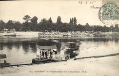 CPA Asnieres Le bateau passeur de Levallois Perret Bateau