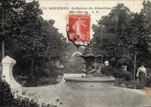 CPA Asnieres Interieur du Cimetiere des Chiens 