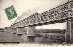CPA Nouvelle Ligne Chemin de Fer P L M de l'Estaque a Miramas Le Viaduc de Caronte Train