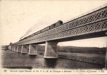 CPA Nouvelle Ligne Chemin de Fer de l'Estaque a Miramas Le Viaduc de Caronte Train