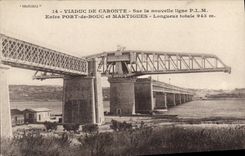 CPA Viaduc de Caronte Sur la nouvelle ligne P L M Entre Port de Bouc et Martigues 