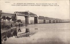 CPA Viaduc de Caronte Sur la nouvelle ligne P L M Entre Port de Bouc et Martigues 