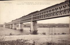 CPA Port de Bouc Pont de Caronte Train