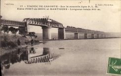 CPA Viaduc de Caronte Sur la Nouvelle Ligne P L M Entre Port de Bouc et Martigues 