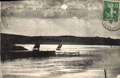 CPA Martigues Effet de nuit sur l'Etang de Caronte 
