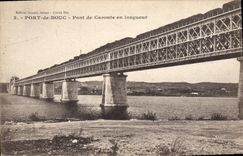 CPA Port de Bouc Pont de Caronte en longueur Train