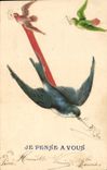 CPA Je Pense a Vous Oiseaux