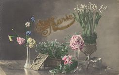 CPA Fantaisie Fleurs