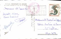 CPA Principaute de Monaco Le Jardin Exotique et vue sur le Rocher 