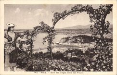 CPA Nice Baie des Anges entre les Fleurs 