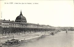 CPA Lyon L'Hotel Dieu Quai de l'hopital Le Rhone 