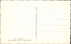 CPA Cannes Vue generale prise de Super Cannes 