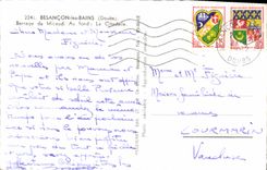 CPA Besancon les Bains Doubs Barrage de Micaud La Citadelle 
