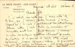 CPA Toulon Var Un coin du Port Bateaux