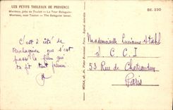 CPA Les Petits Tableaux de provence Manteau pres de Toulon La Tour Balaguier 
