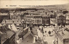 CPA Belfort Vue panoramique prise de l'Eglise St Christophe 