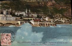 CPA Monte Carlo Vue generale Tir aux pigeons par un coup de mer