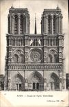 CPA Paris Facade de l'Eglise Notre Dame 