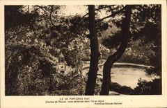CPA Ile de Port Cros Var Cloches de Paques voies aerienne dans l'ile en fleurs 
