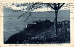 CPA St Pierre d'Albigny Chateau de Miolans Vue prise de la Route de Monplan 