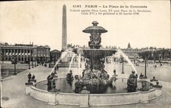 CPA Paris La Place de la Concorde D'abord appelee Place Louis XV 
