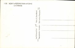 CPA Azay le Rideau I et L Le Chateau