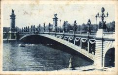 CPA Paris Pont Alexandre III Bridge 