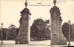 CPA Dijon Potre Saint Pierre et Allees du Parc 