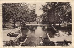 CPA Dijon Cote d'Or les jardins de la place d'Arcy 