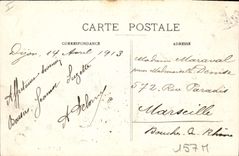 CPA Dijon vue generale de Square darcy prise du haut de la Terrasse Square monumental corbeilles et 