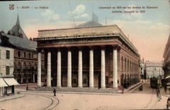 CPA Dijon le Theatre commence en 1810 sur les dessins du Dijonnais Cellerier Inaugure en 1828 