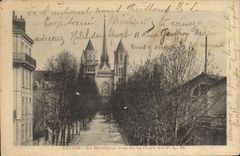 CPA Dijon Ste Benigne vue de la gare du PLM 