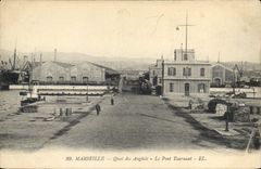 CPA Marseille Quai des Anglais le pont Tournant 