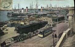 CPA Marseille Quais d'Embarquement des Transatlantiques 