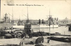 CPA Marseille un coin des Messageries Maritimes 