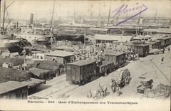CPA Marseille Quai d'Embarquement des Transatlantiques 