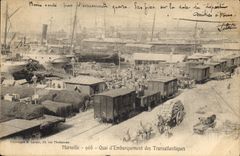 CPA Marseille Quai d'Embarquement des Transatlantiques 
