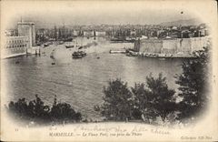 CPA Marseille le Vieux port vue prise du Pharo 