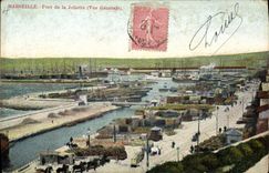 CPA Marseille port de la Joliette Vue generale 