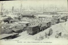 CPA Marseille Quai d'Embarquement des Transatlantiques 