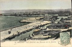 CPA Marseille vue generale des Bassins de la Joliette 