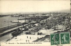 CPA Marseille vue generale des Bassins de la Joliette 