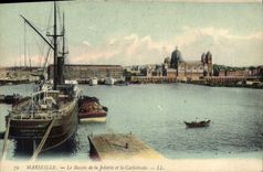 CPA Marseille le Bassin de la Joliette et la cathedrale 