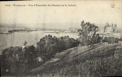 CPA Marseille vue d'ensemble des Bassins de la Joliette 