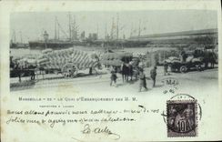 CPA Marseille le Quai d'Embarquement des M M 